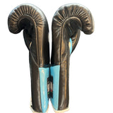 Bayoneta Premium PuLat Horse Hair Gloves - Black/ Icy Blue/ White