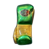 No Boxing No Life Training Gloves - Metallic Green/ Gold