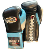 Bayoneta Premium PuLat Horse Hair Gloves - Black/ Icy Blue/ White