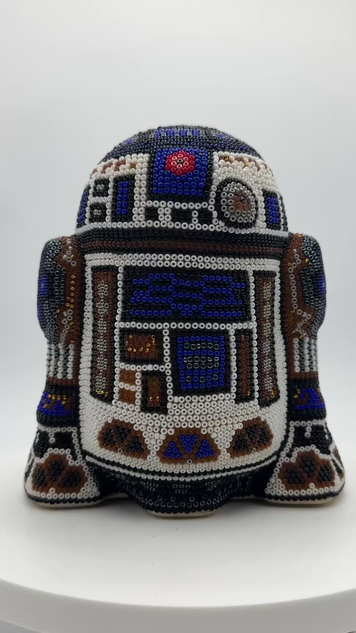 Star Wars R2-D2 - Mexican Huichol Art Boxing Gloves