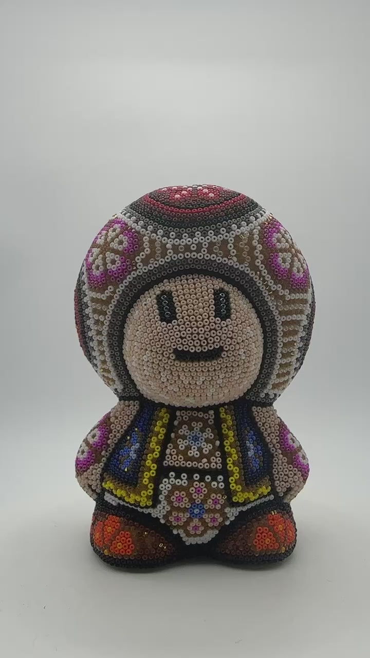 Mario Bros. Toad - Mexican Huichol Art Boxing Gloves