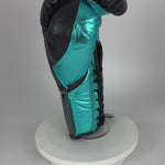 Bayoneta MX Horse Hair Fight Gloves - Black/ Metallic Aqua