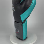 Bayoneta Premium PuLat Horse Hair Gloves - Black/ Metallic Aqua